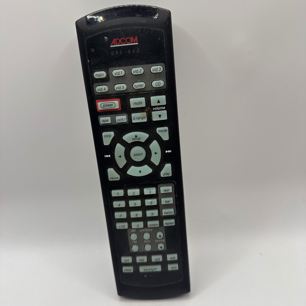 Adcom GRC-800 Learning Remote Control Programmable Black Audio Video System